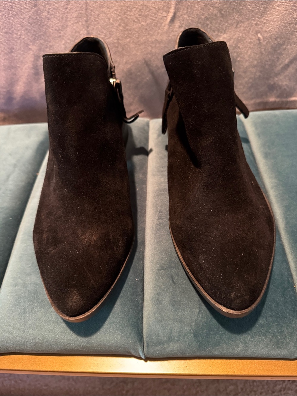 Worn once! Very Volatile Women’s Black Suede Ankle Boots